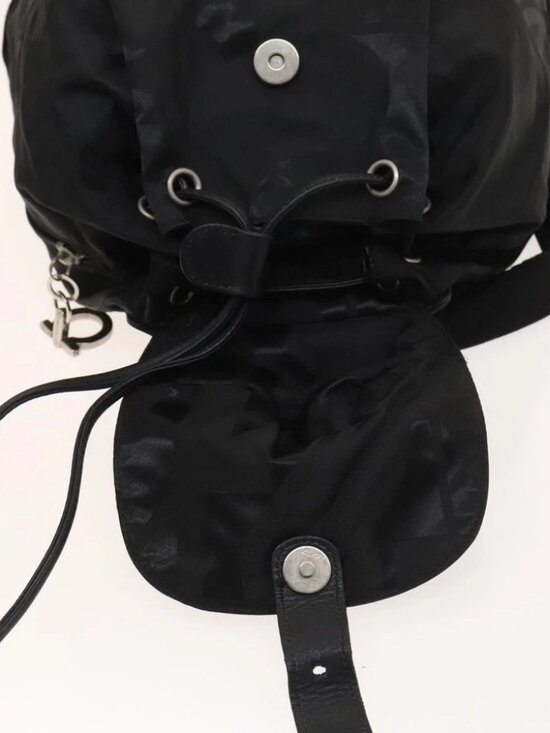Salvatore Ferragamo Backpack Nylon Black Silver Auth 130220 main image 6